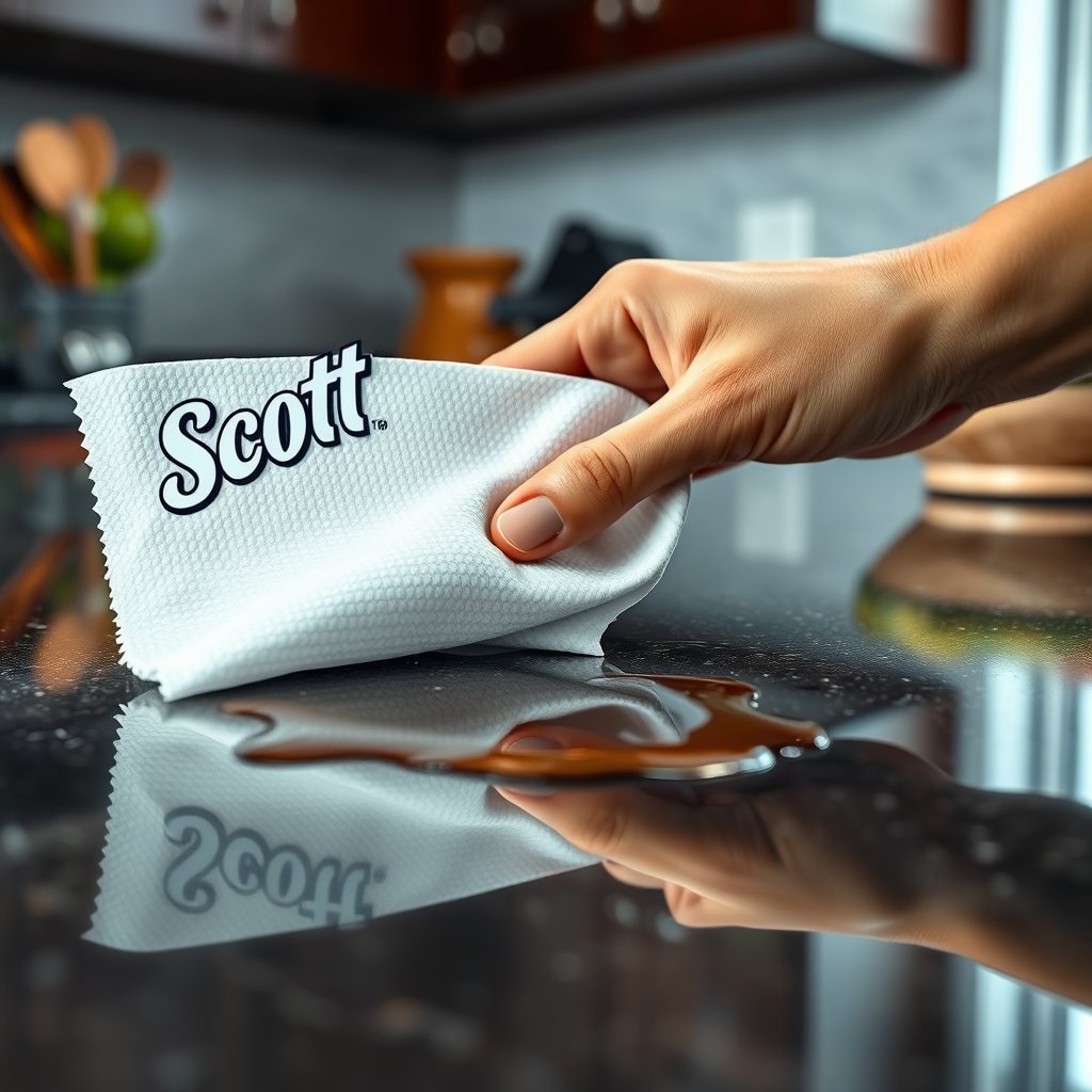 paper towels in action